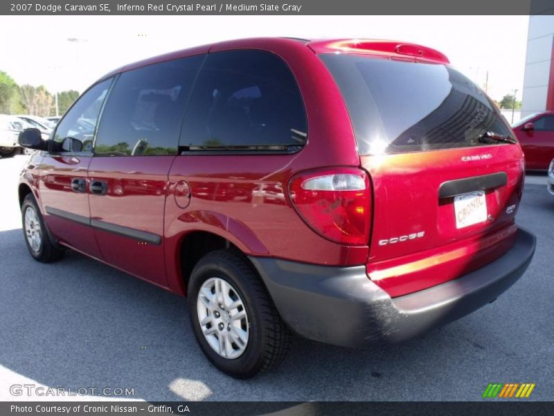 Inferno Red Crystal Pearl / Medium Slate Gray 2007 Dodge Caravan SE