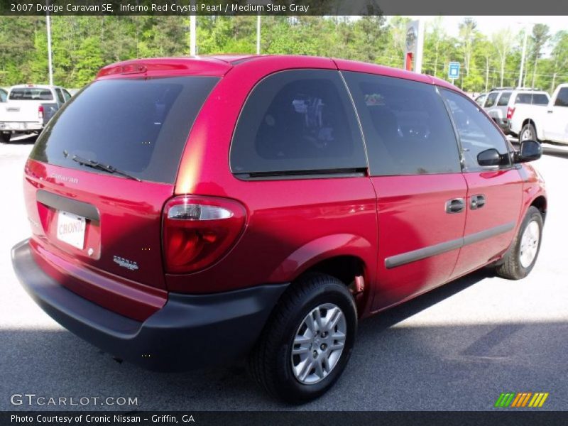 Inferno Red Crystal Pearl / Medium Slate Gray 2007 Dodge Caravan SE