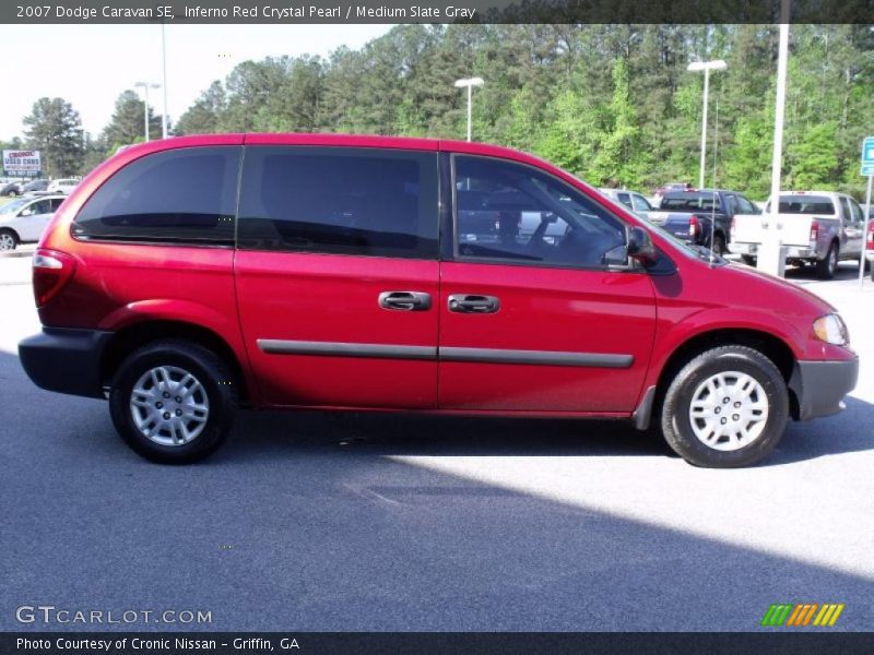Inferno Red Crystal Pearl / Medium Slate Gray 2007 Dodge Caravan SE