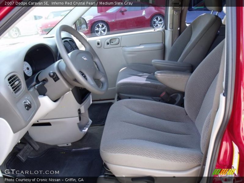 Inferno Red Crystal Pearl / Medium Slate Gray 2007 Dodge Caravan SE