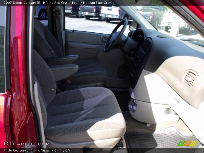 Inferno Red Crystal Pearl / Medium Slate Gray 2007 Dodge Caravan SE