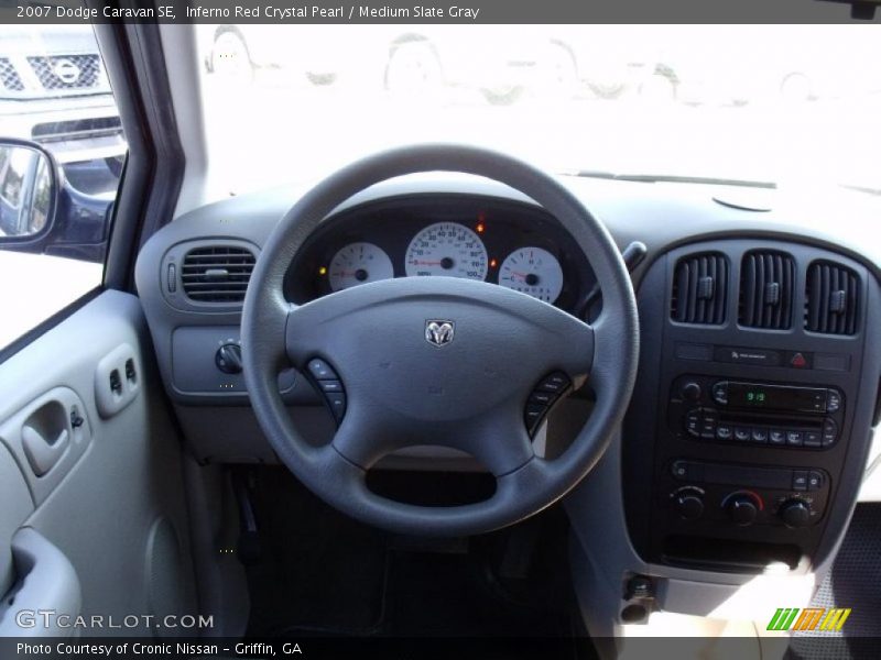Inferno Red Crystal Pearl / Medium Slate Gray 2007 Dodge Caravan SE