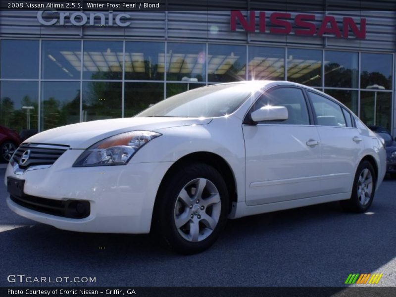 Winter Frost Pearl / Blond 2008 Nissan Altima 2.5 S