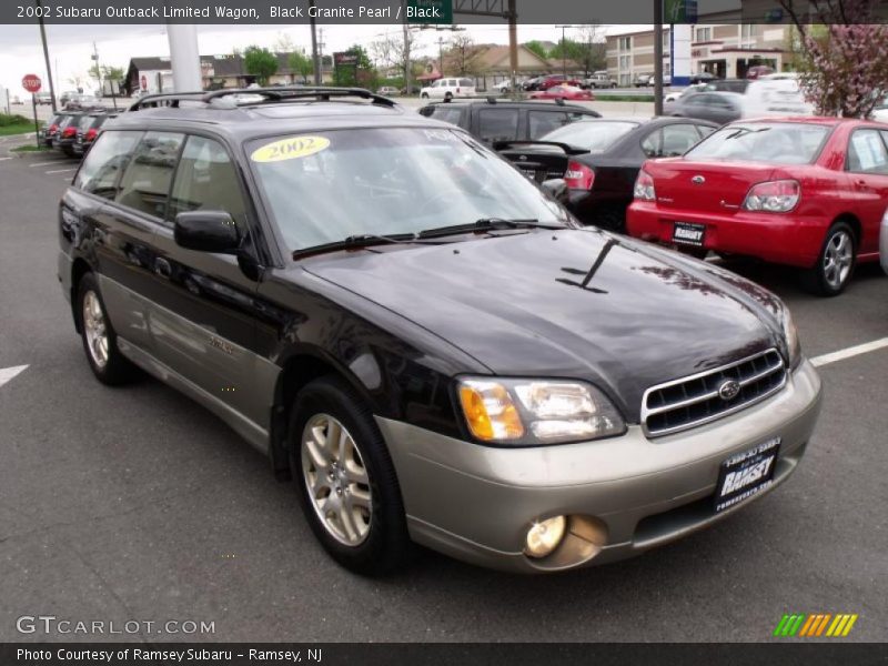 Black Granite Pearl / Black 2002 Subaru Outback Limited Wagon