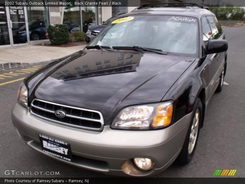 Black Granite Pearl / Black 2002 Subaru Outback Limited Wagon