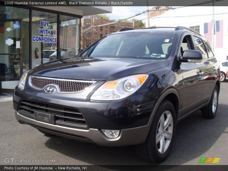 Black Diamond Metallic / Black/Saddle 2008 Hyundai Veracruz Limited AWD