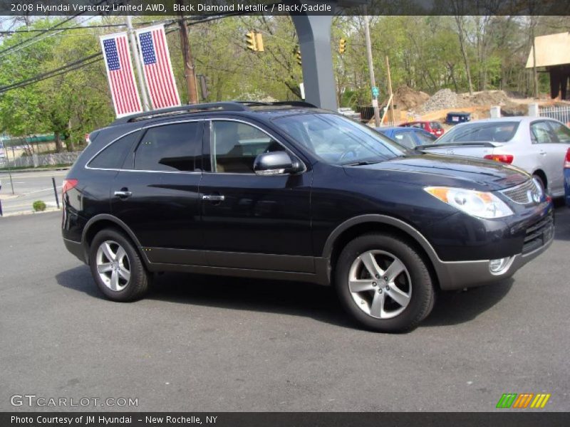 Black Diamond Metallic / Black/Saddle 2008 Hyundai Veracruz Limited AWD