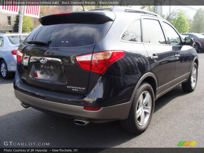 Black Diamond Metallic / Black/Saddle 2008 Hyundai Veracruz Limited AWD