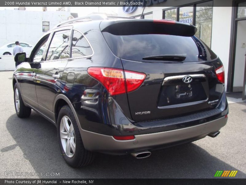 Black Diamond Metallic / Black/Saddle 2008 Hyundai Veracruz Limited AWD