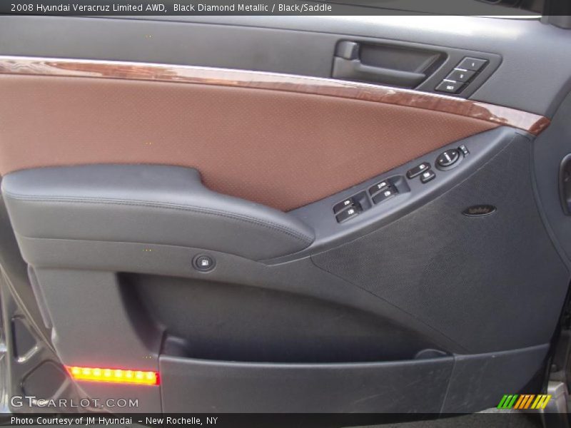 Black Diamond Metallic / Black/Saddle 2008 Hyundai Veracruz Limited AWD