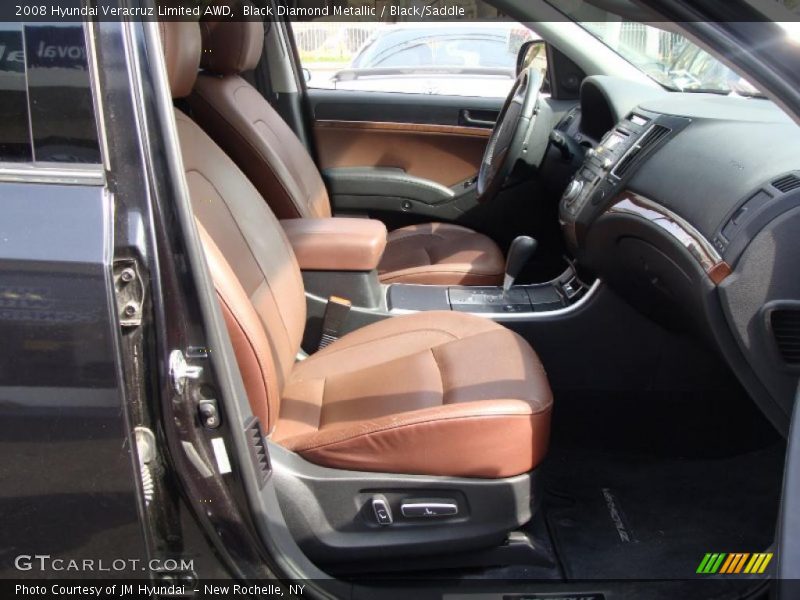 Black Diamond Metallic / Black/Saddle 2008 Hyundai Veracruz Limited AWD
