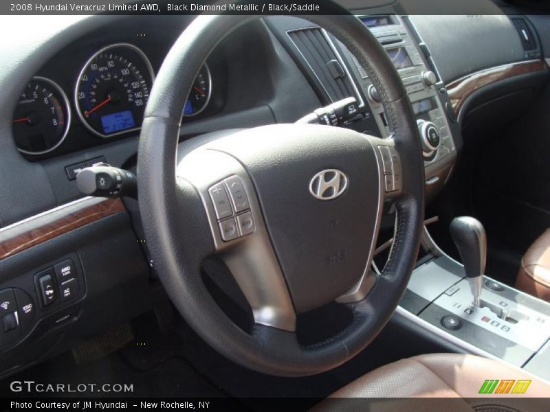 Black Diamond Metallic / Black/Saddle 2008 Hyundai Veracruz Limited AWD
