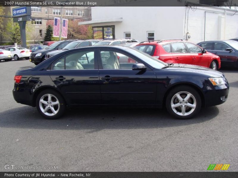 Deepwater Blue / Beige 2007 Hyundai Sonata SE V6