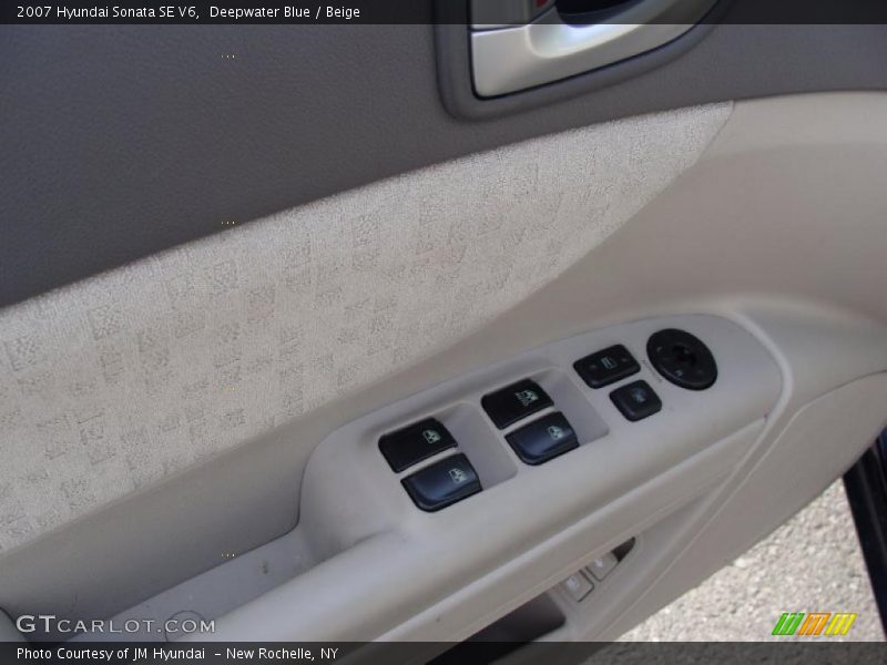 Deepwater Blue / Beige 2007 Hyundai Sonata SE V6