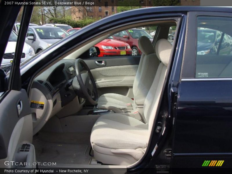 Deepwater Blue / Beige 2007 Hyundai Sonata SE V6