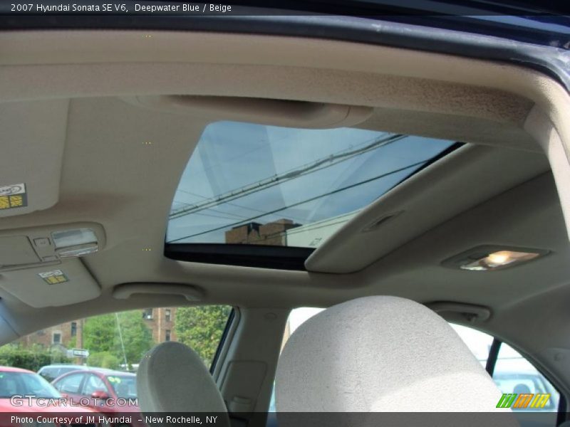 Deepwater Blue / Beige 2007 Hyundai Sonata SE V6
