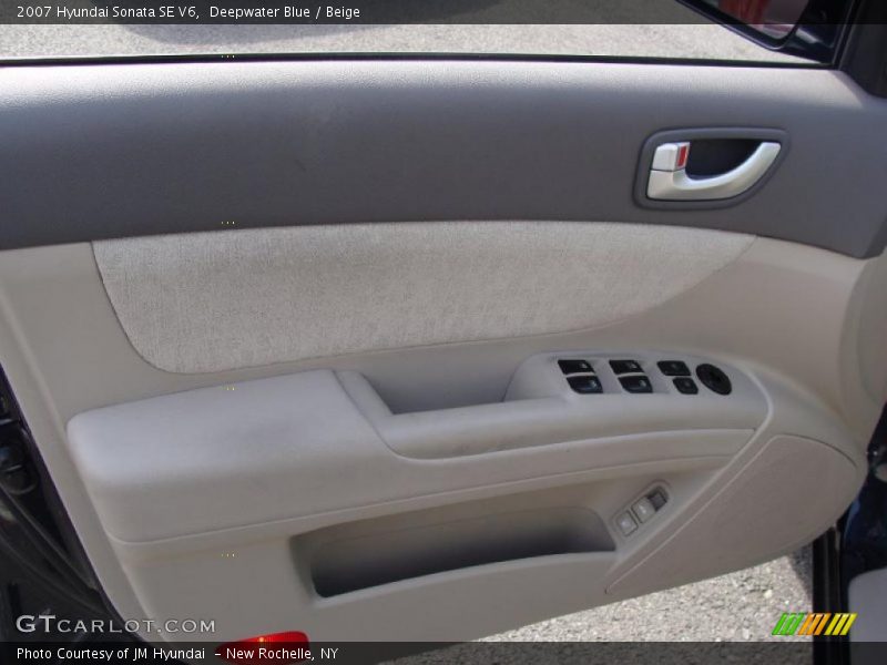 Deepwater Blue / Beige 2007 Hyundai Sonata SE V6