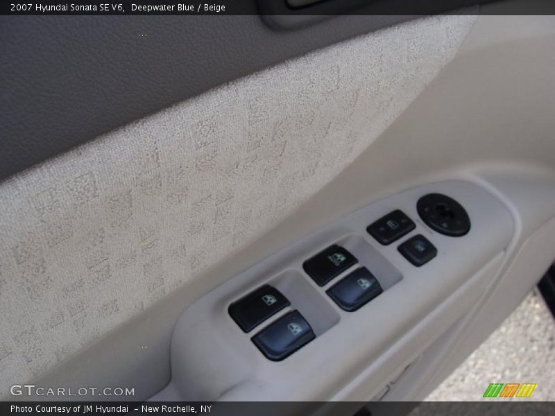 Deepwater Blue / Beige 2007 Hyundai Sonata SE V6