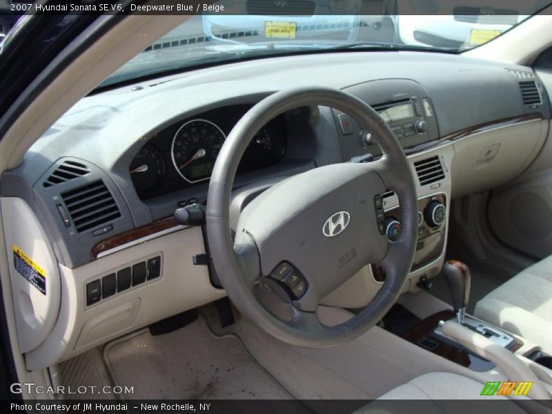 Deepwater Blue / Beige 2007 Hyundai Sonata SE V6