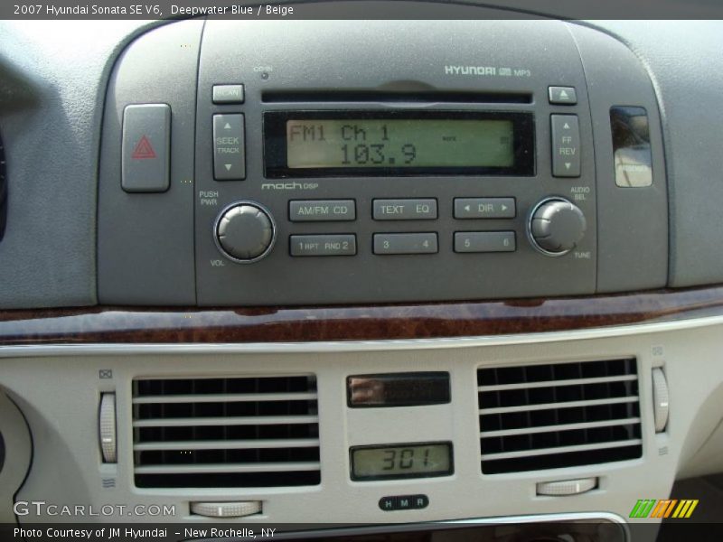 Deepwater Blue / Beige 2007 Hyundai Sonata SE V6