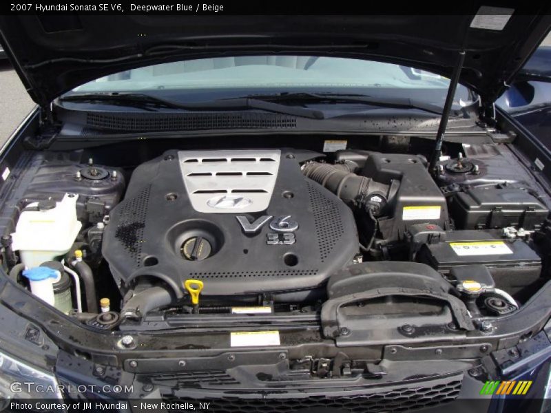 Deepwater Blue / Beige 2007 Hyundai Sonata SE V6