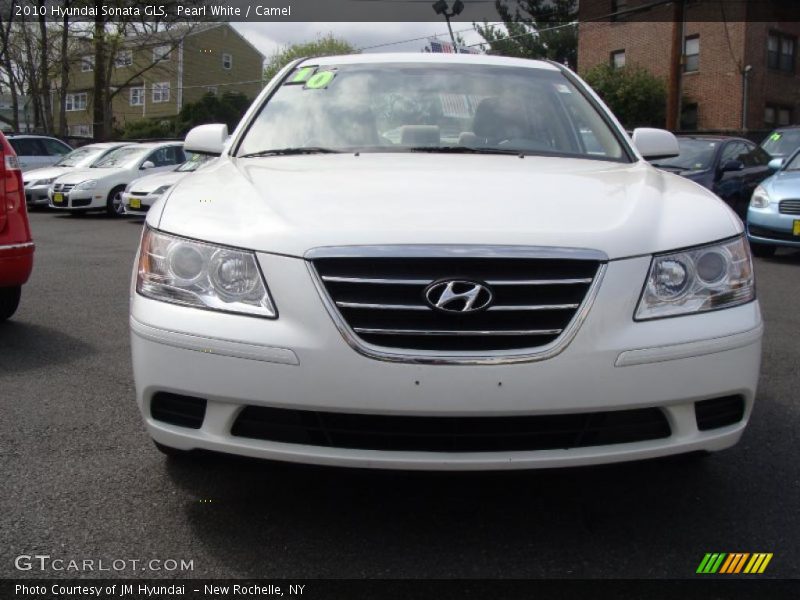 Pearl White / Camel 2010 Hyundai Sonata GLS