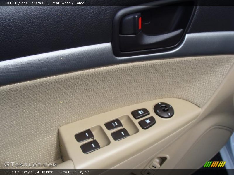 Pearl White / Camel 2010 Hyundai Sonata GLS