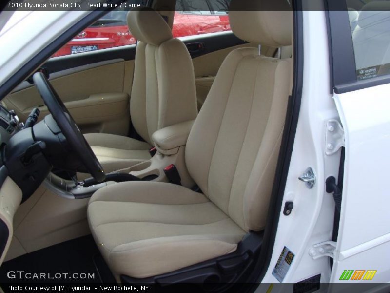 Pearl White / Camel 2010 Hyundai Sonata GLS