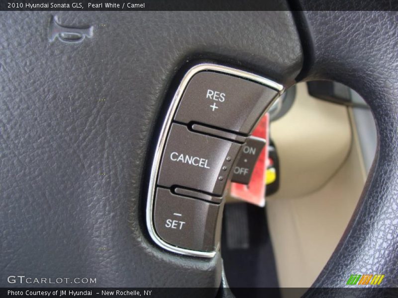 Pearl White / Camel 2010 Hyundai Sonata GLS