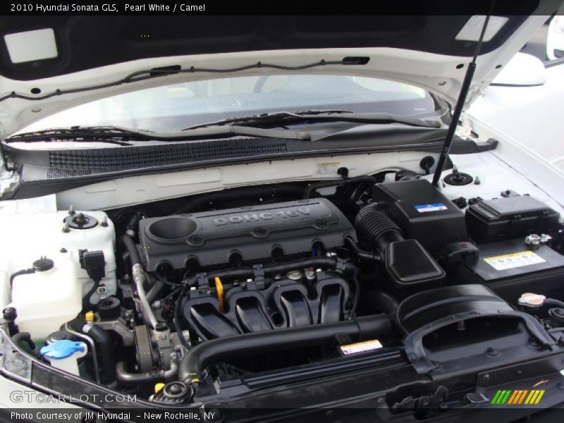 Pearl White / Camel 2010 Hyundai Sonata GLS