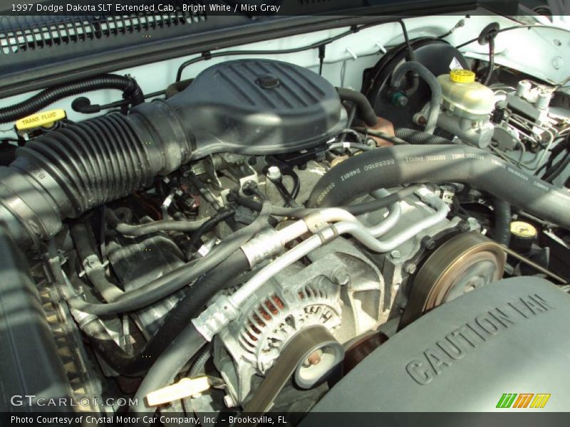 Bright White / Mist Gray 1997 Dodge Dakota SLT Extended Cab