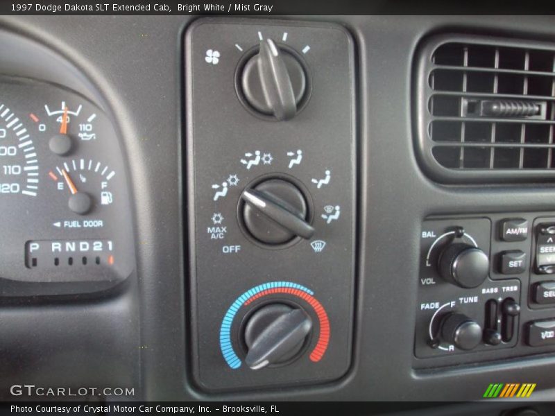 Bright White / Mist Gray 1997 Dodge Dakota SLT Extended Cab