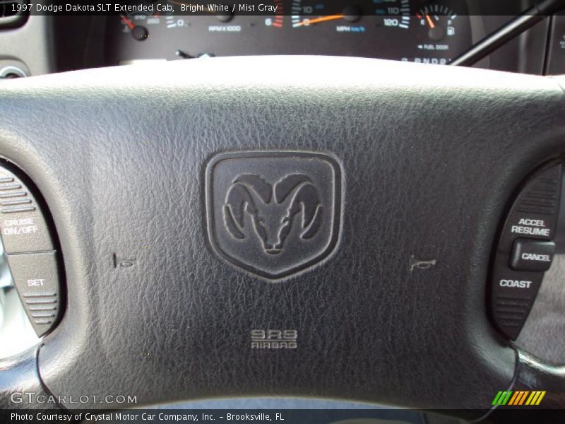 Bright White / Mist Gray 1997 Dodge Dakota SLT Extended Cab