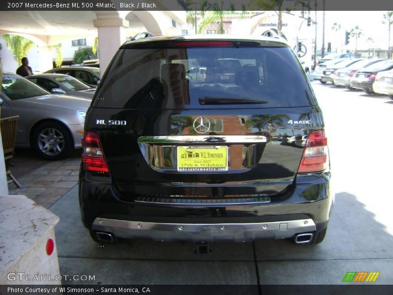 Black / Black 2007 Mercedes-Benz ML 500 4Matic