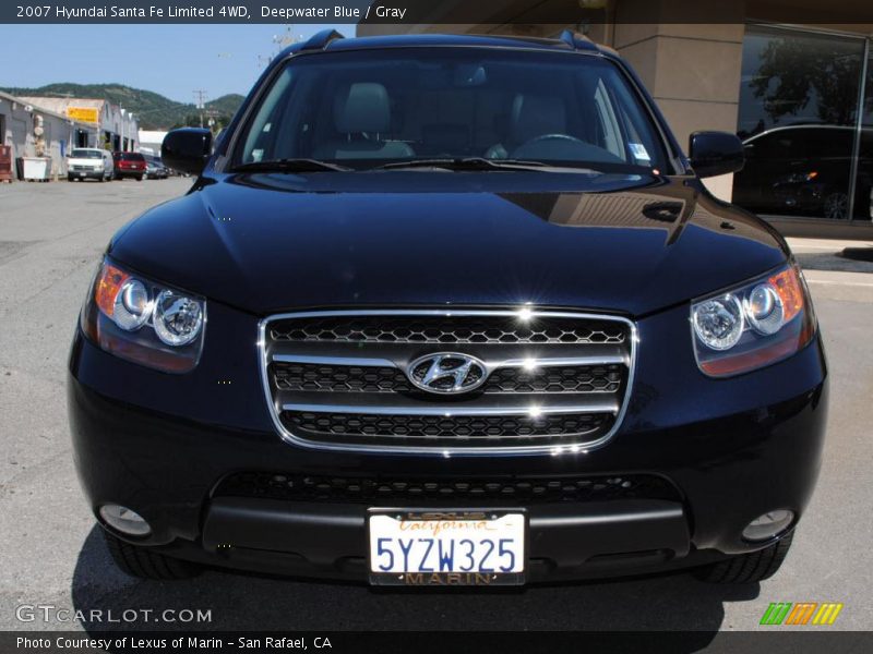 Deepwater Blue / Gray 2007 Hyundai Santa Fe Limited 4WD