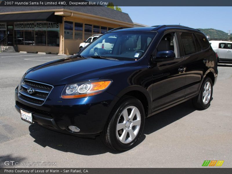 Deepwater Blue / Gray 2007 Hyundai Santa Fe Limited 4WD