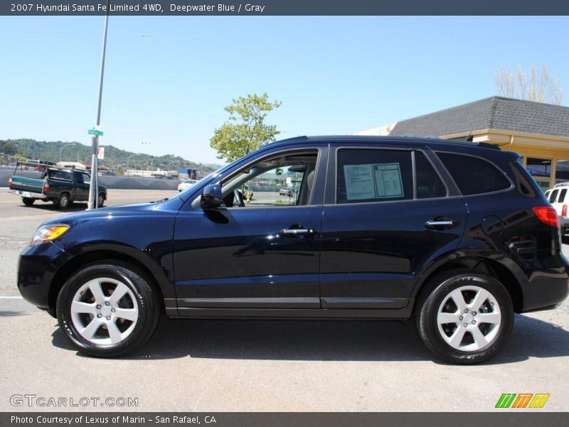 Deepwater Blue / Gray 2007 Hyundai Santa Fe Limited 4WD