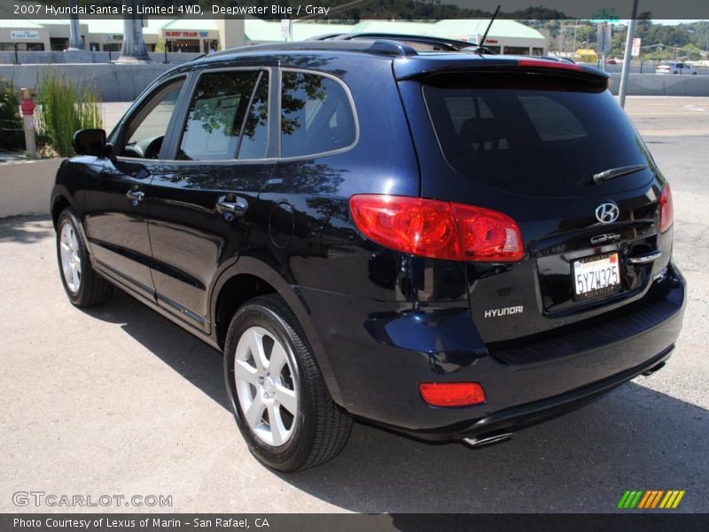 Deepwater Blue / Gray 2007 Hyundai Santa Fe Limited 4WD