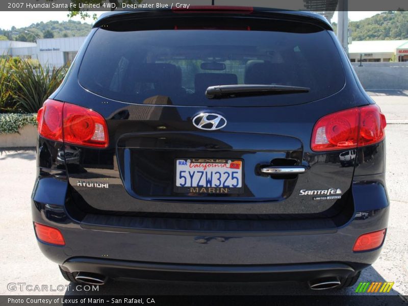 Deepwater Blue / Gray 2007 Hyundai Santa Fe Limited 4WD