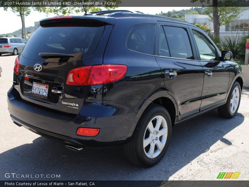 Deepwater Blue / Gray 2007 Hyundai Santa Fe Limited 4WD