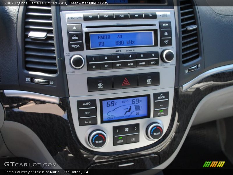 Deepwater Blue / Gray 2007 Hyundai Santa Fe Limited 4WD