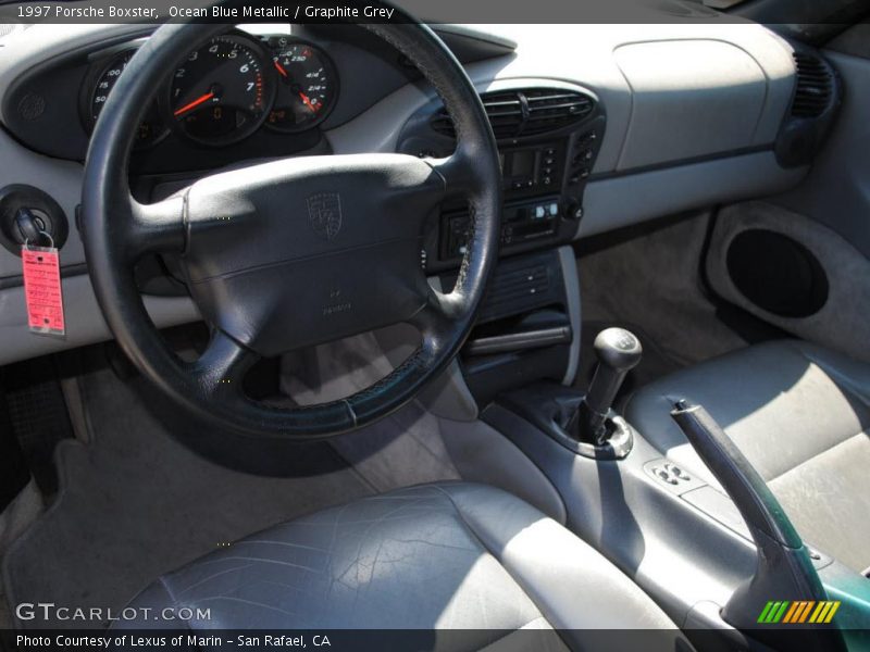 Ocean Blue Metallic / Graphite Grey 1997 Porsche Boxster