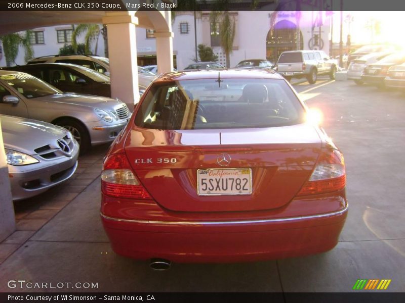 Mars Red / Black 2006 Mercedes-Benz CLK 350 Coupe