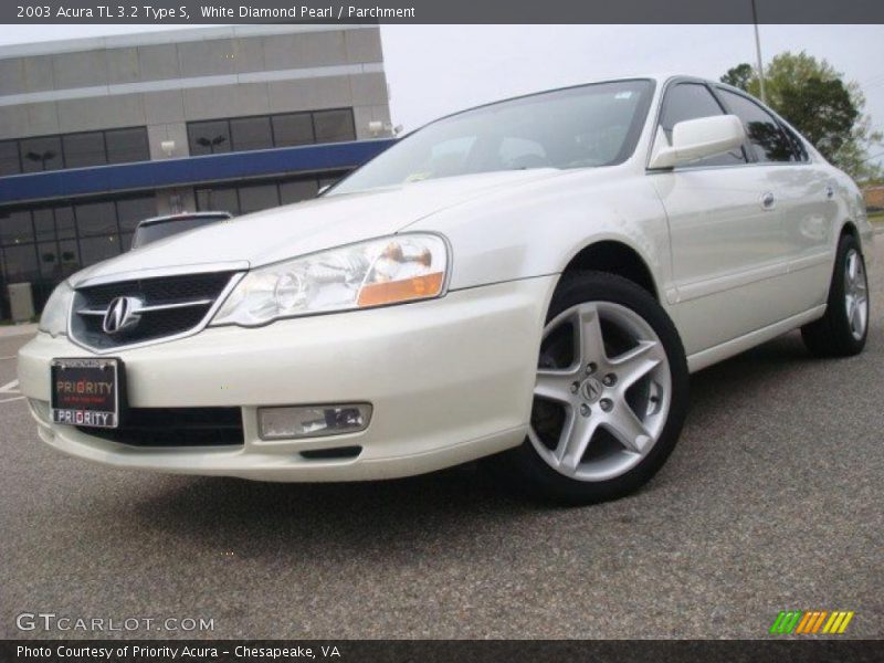 White Diamond Pearl / Parchment 2003 Acura TL 3.2 Type S
