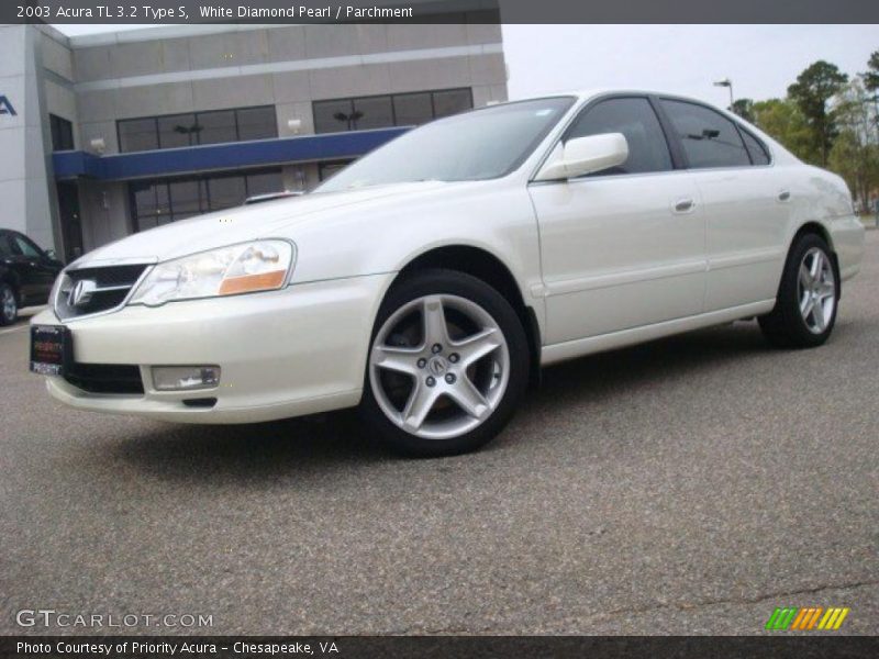White Diamond Pearl / Parchment 2003 Acura TL 3.2 Type S