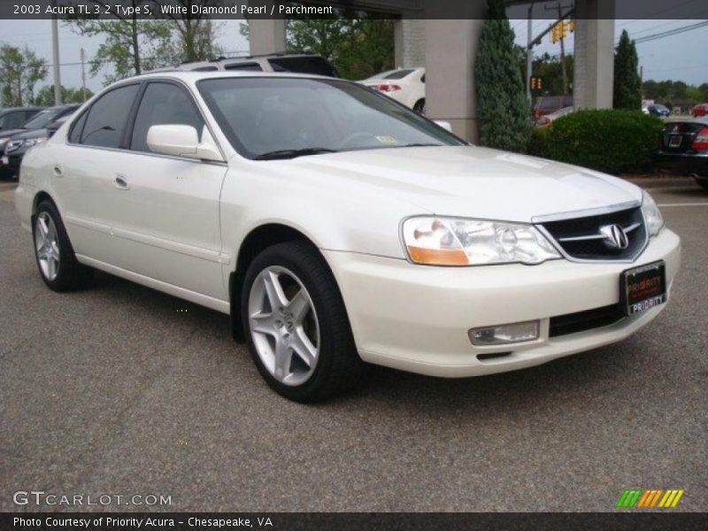 White Diamond Pearl / Parchment 2003 Acura TL 3.2 Type S
