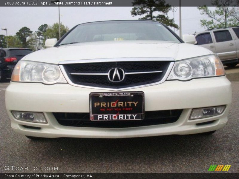 White Diamond Pearl / Parchment 2003 Acura TL 3.2 Type S