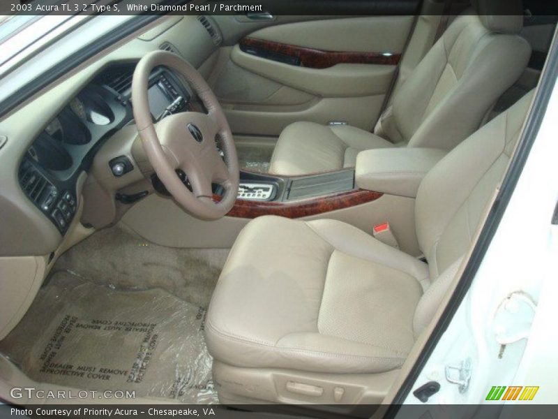 White Diamond Pearl / Parchment 2003 Acura TL 3.2 Type S