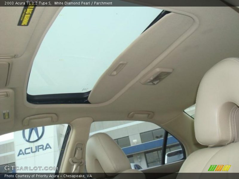 White Diamond Pearl / Parchment 2003 Acura TL 3.2 Type S