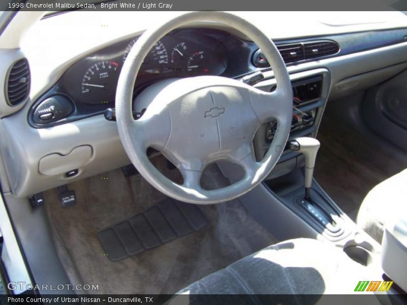Bright White / Light Gray 1998 Chevrolet Malibu Sedan
